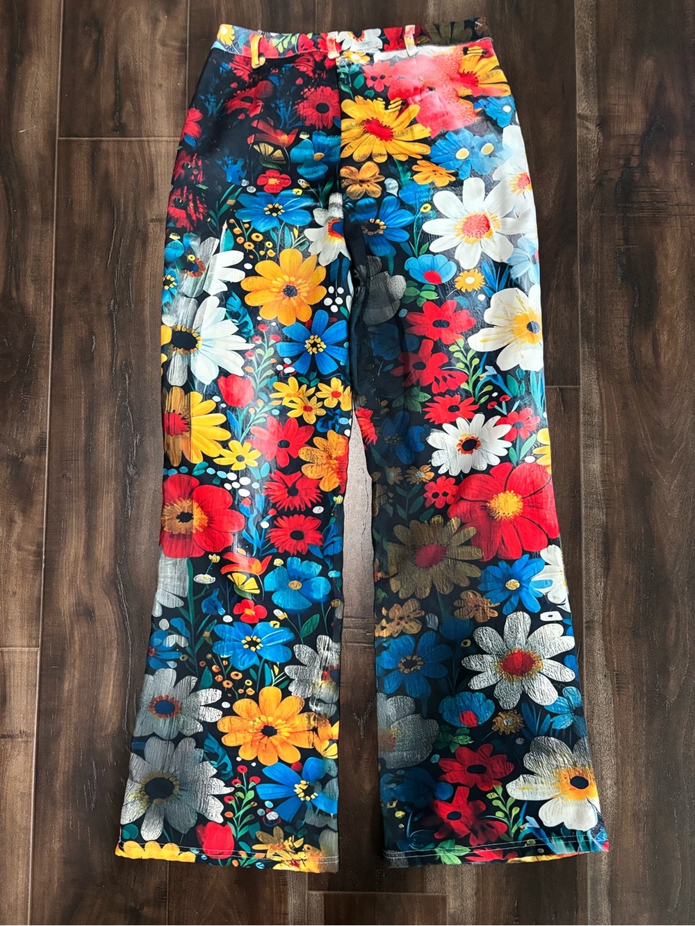 Floral Wide-Leg Pants New - Picture 5 of 6